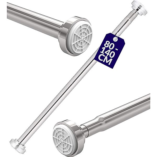 Praknu Duschvorhangstange Duschstange 85-140cm, Ø 2 günstig online kaufen