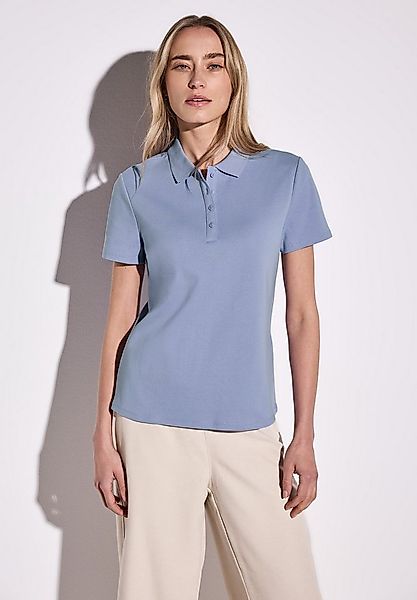 STREET ONE Poloshirt aus Baumwolle mit Stretchante günstig online kaufen