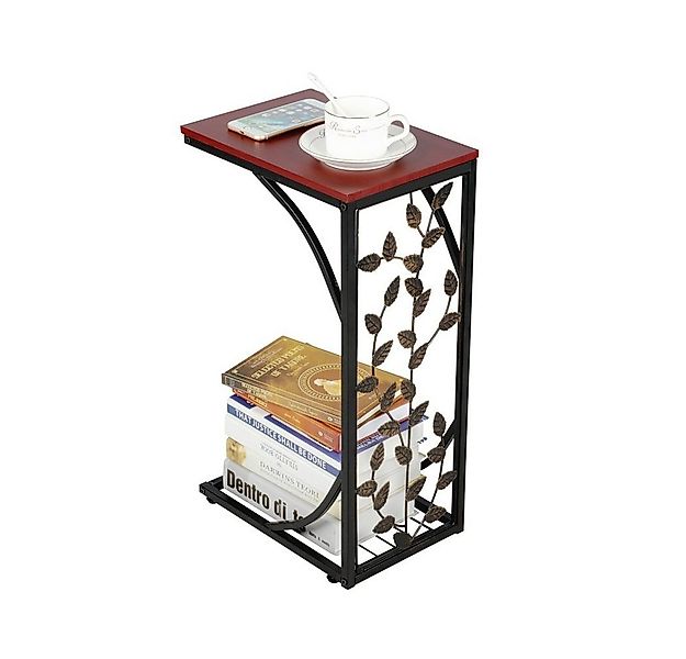 Yaheetech Beistelltisch C-förmiger Sofatisch, Kleiner Kaffeetisch aus Metal günstig online kaufen