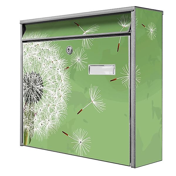 Banjado Briefkasten Silber 36.2x32.2x10cm Groß / Inkl. Montagematerial & 2 günstig online kaufen