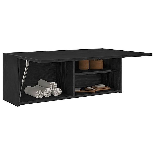 vidaXL Schrankmodule Bad-Wandschrank Schwarz 80x25x30 cm Holzwerkstoff günstig online kaufen