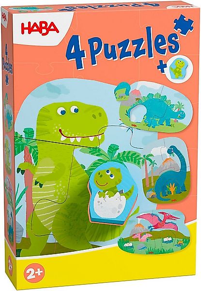 Haba Puzzle 4 erste Puzzles Dinos, 14 Puzzleteile günstig online kaufen