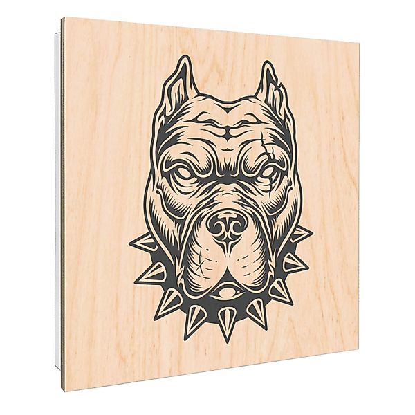 Banjado Großer Schlüsselbox Holz 30x30cm Weiß Scharnier Rechts 50 Haken Sch günstig online kaufen