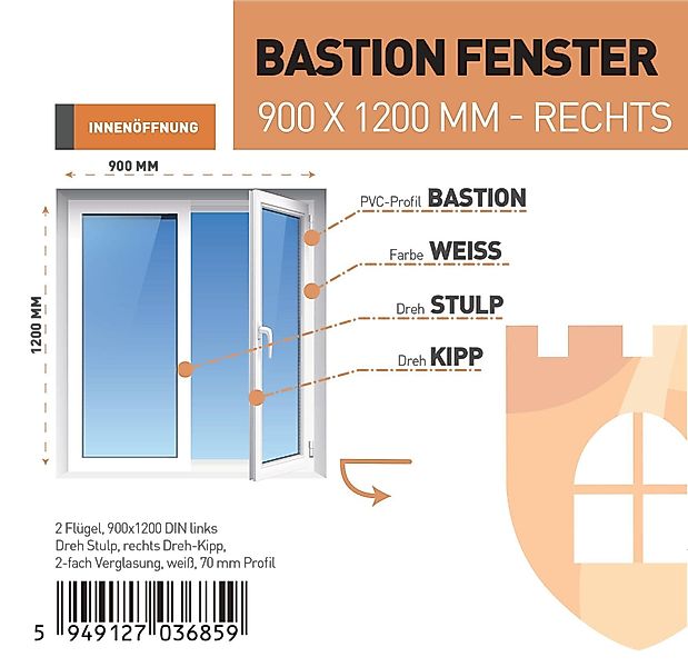 SN DECO GROUP Kunststofffenster Fenster 2 günstig online kaufen