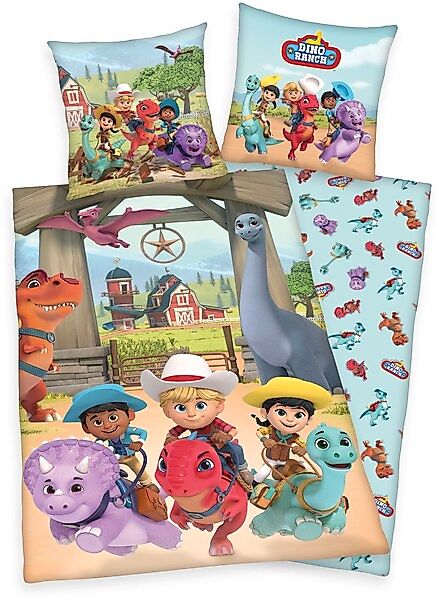 Kinderbettwäsche »Dinoranch«, (2 tlg.), mit tollem Motiv günstig online kaufen