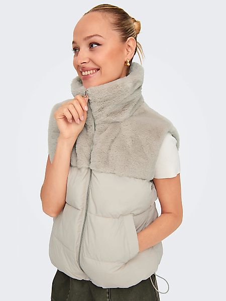 ONLY Steppweste "ONLWANJA FUR PUFFER MIX WAISTCOAT CC OTW", mit Teddyplüsch günstig online kaufen