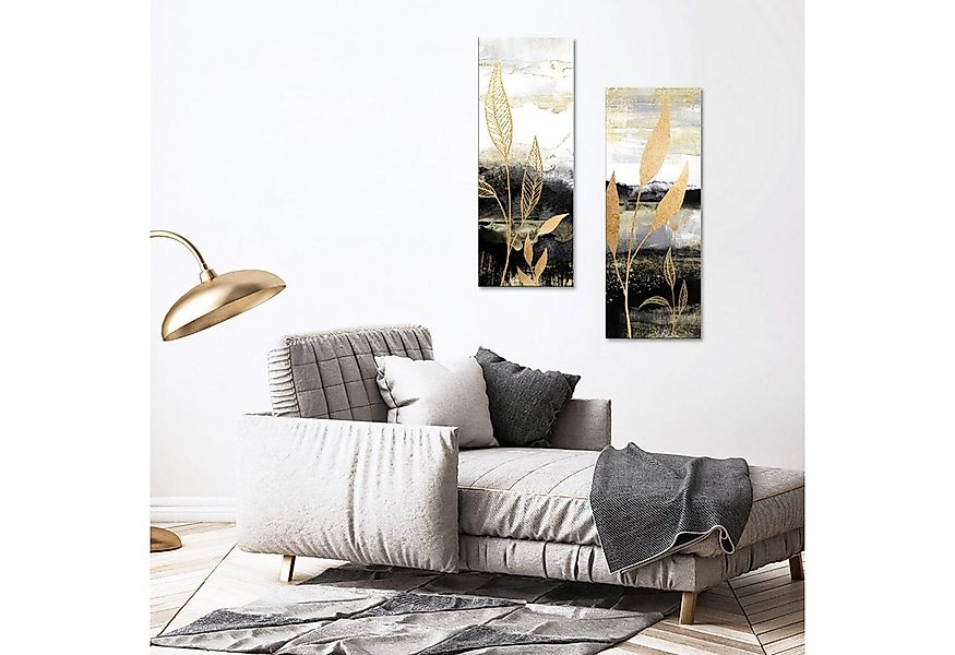 artissimo Glasbild Glasbild 30x80cm Bild aus Glas Aquarell-Malerei Zweige s günstig online kaufen