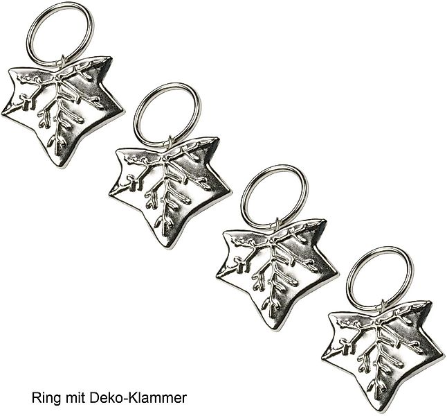Liedeco Gardinenring Blatt, Gardinenstangen, (Packung, 4-St., günstig online kaufen