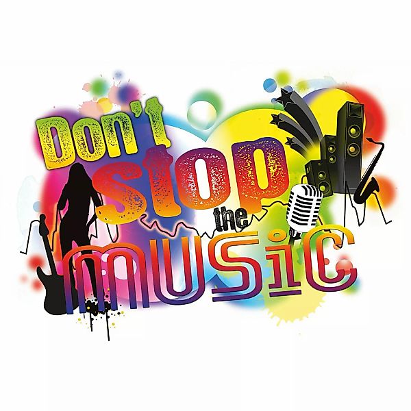 Komar Deko-Sticker Dont Stop The Music 100 cm x 70 cm günstig online kaufen