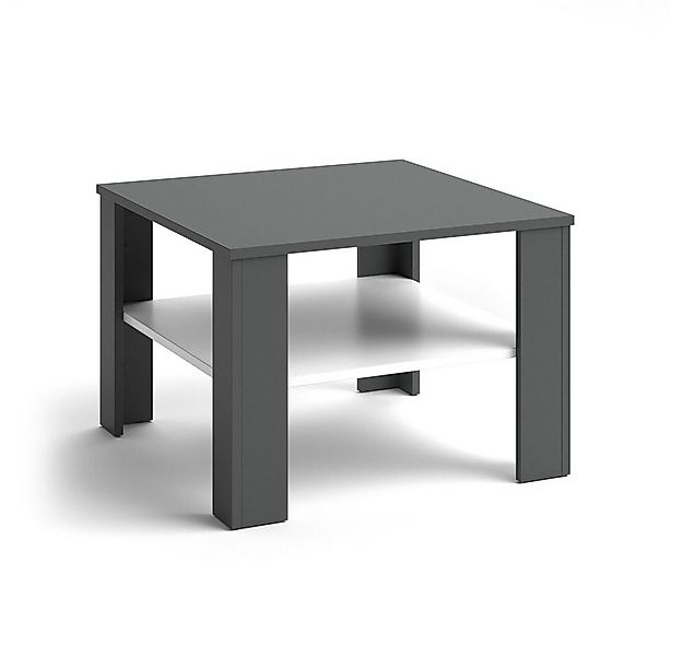 Vicco Couchtisch Homer, Anthrazit/Weiß, 60 x 60 cm (1-St) günstig online kaufen