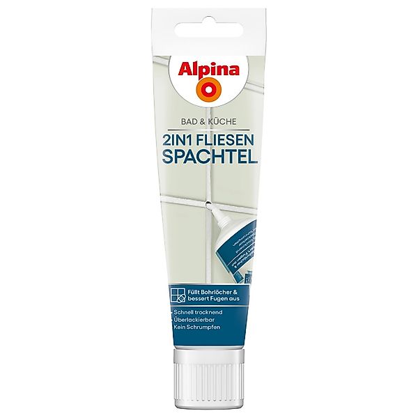 Alpina Fliesenspachtel Bad & Küche 2-in-1 Weiß 100 ml günstig online kaufen