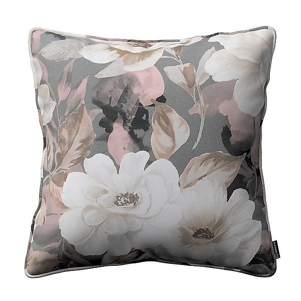 Kissenhülle Gabi mit Paspel, grau-rosa, 45 x 45 cm, Gardenia (142-13) günstig online kaufen