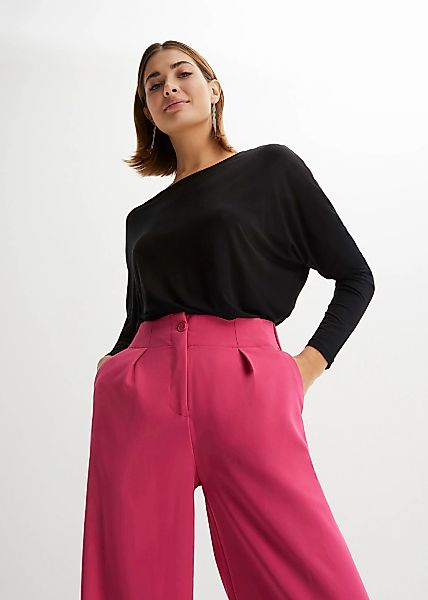 bonprix Langarmshirt "Langarmshirt aus softem Viskose-Mix" lässig geschnitt günstig online kaufen