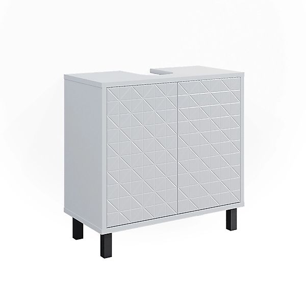 Vicco Waschbeckenunterschrank Agasta, Weiß Hochglanz, 56.2 günstig online kaufen