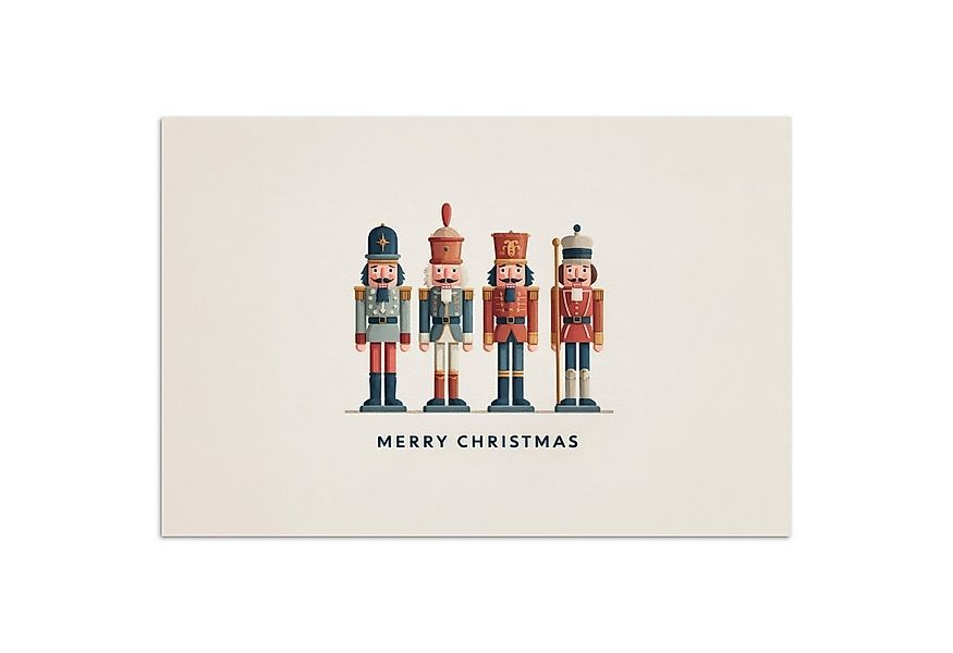 MuchoWow Poster Nussknacker - Minimalistisch - Weihnachten - Beige, (1 St), günstig online kaufen