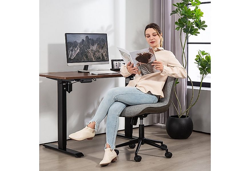 HOMCOM Bürostuhl Gepolsterter Schreibtischstuhl ohne Armlehnen (Höhenverste günstig online kaufen