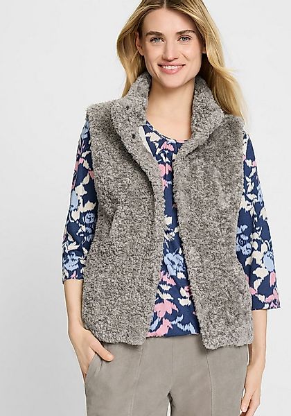 Olsen Fellimitatweste mit Stehkragen günstig online kaufen