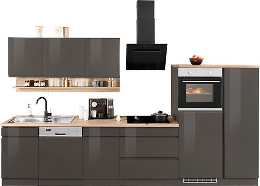 HELD MÖBEL Küchenzeile »Virginia«, Breite 350 cm, mit Glaskeramik-oder Indu günstig online kaufen
