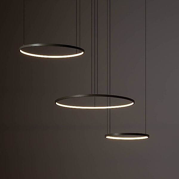 LED-Hängeleuchte CIRCOLO, olivgrün, Ø 30/45/60 cm, 3-flammig günstig online kaufen