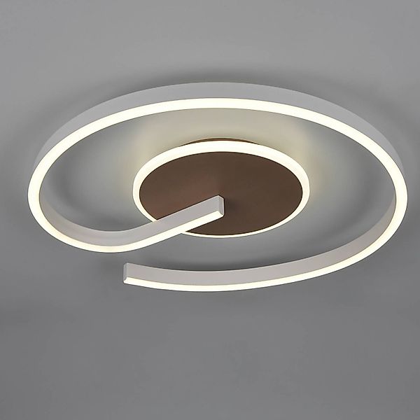 LED-Deckenleuchte Calle, coffee, Ø 50 cm, CCT, dimmbar günstig online kaufen