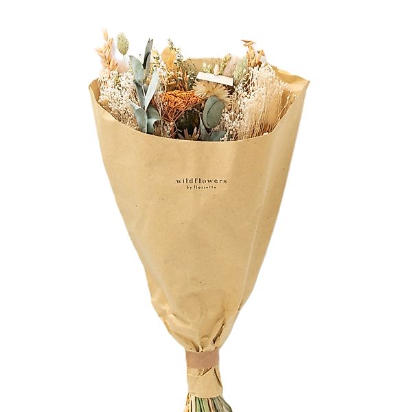 Trockenblume Feldstrauß Aprikose – Handgebunden - günstig online kaufen