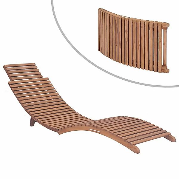 Sonnenliege Klappbar Massivholz Teak günstig online kaufen