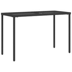 vidaXL Gartentisch Gartentisch mit Glasplatte Schwarz günstig online kaufen