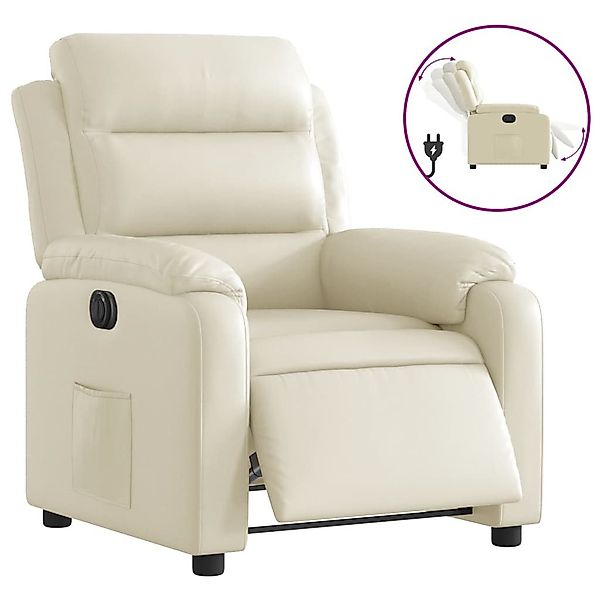 vidaXL Sessel Relaxsessel Elektrisch Creme Kunstleder günstig online kaufen