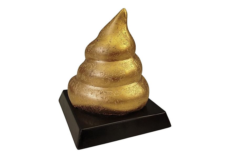 FTWdesign Dekofigur Kackhaufen Trophäe in gold - Scheißhaufen Pokal günstig online kaufen