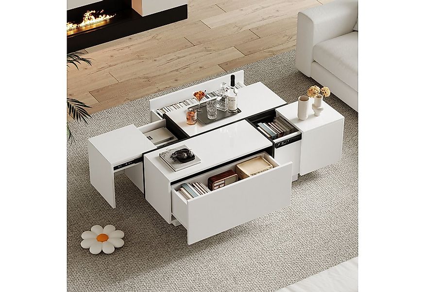 OKWISH Couchtisch Sofatisch mit Hochglanzplatte (Beistelltisch, Wohnzimmert günstig online kaufen