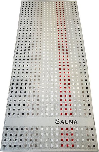 Dyckhoff Saunatuch Saunatuch Karo, Walkfrottee (1-St), mit dekorativen Käst günstig online kaufen