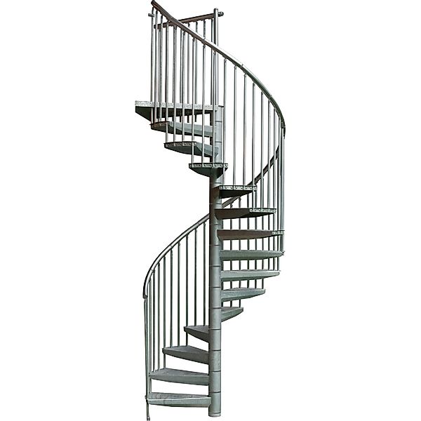 Minka Spindeltreppe Rondo Zink Plus Geschosshöhe bis 300 cm günstig online kaufen