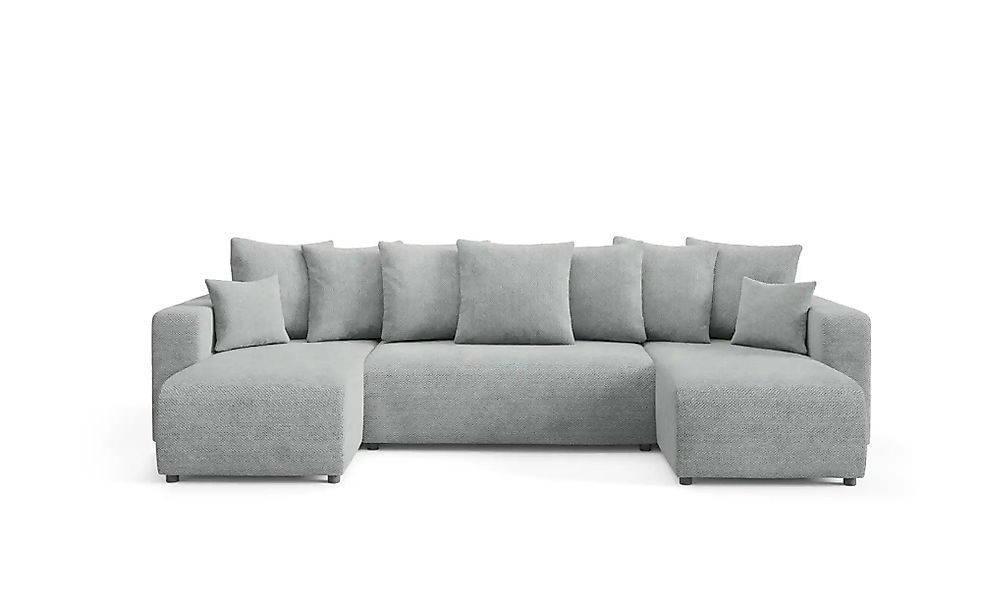 Wohnlandschaft EVORA U Beige   ¦ grau ¦ Maße (cm): B: 318 H: 88 Polstermöbe günstig online kaufen