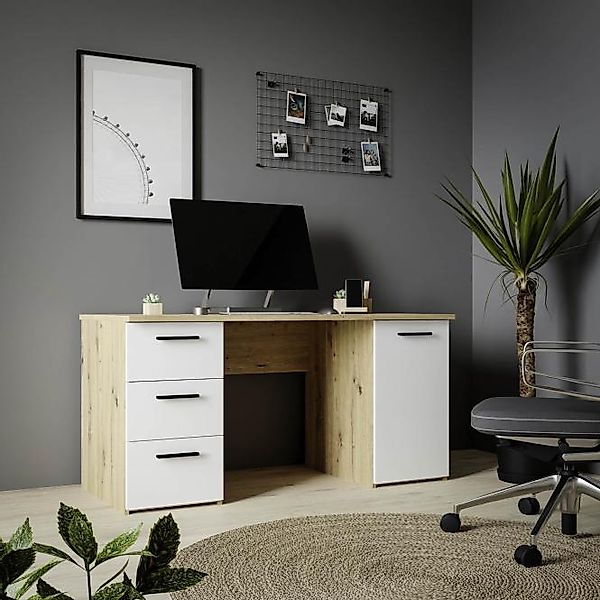 Schreibtisch 1 trg. ca. 139x75x60 cm Weiß / Artisan günstig online kaufen