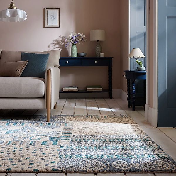 FLAIR RUGS Wollteppich »Eloise Patchwork« rechteckig 8 mm Höhe reine Wolle, günstig online kaufen