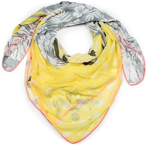 styleBREAKER Modetuch Vierecktuch mit sommerlichem Mustermix günstig online kaufen