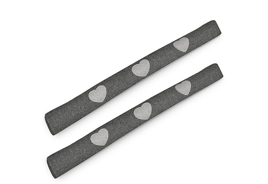 Beautissu Zugluftstopper 2er Set Zugluftstopper 90 cm lang Tuuli HR, Anthra günstig online kaufen