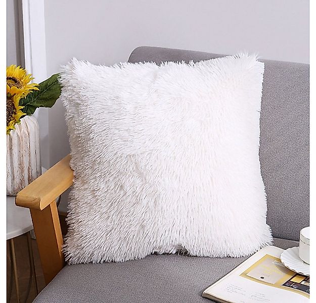 zggzerg Kissenbezug 4 Stück Flaumige Plüsch Zierkissenbezüge 40x40 cm günstig online kaufen