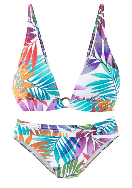 LASCANA Triangel-Bikini mit kleinem goldfarbenem Zierring günstig online kaufen