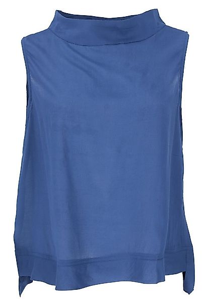 Guru-Shop Longbluse Luftiges Boho Blusentop, Basic Sommertop - blau alterna günstig online kaufen