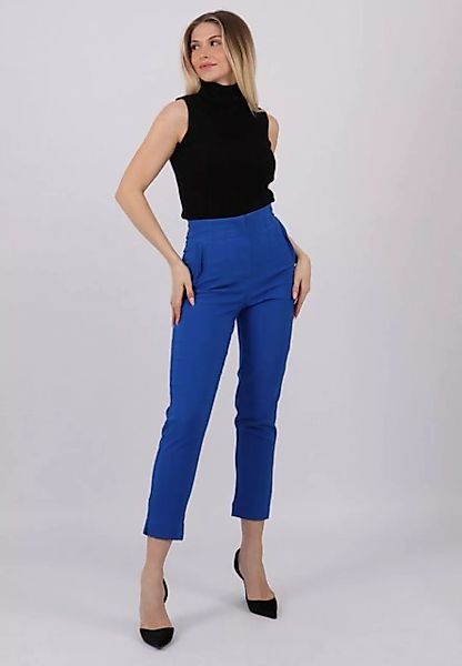 YC Fashion & Style Stoffhose "Sommer Chic: Royalblaue Statement-Cropped-Hos günstig online kaufen