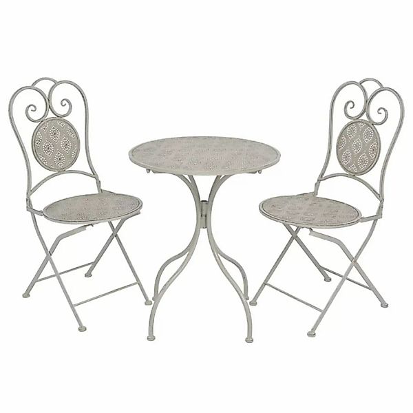 3-tlg. Bistro-set Stahl Grau günstig online kaufen