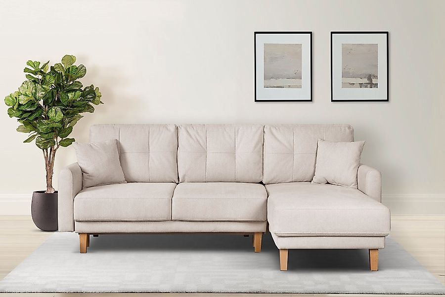 Home affaire Ecksofa "TRIPLO optionale Schlafsofa mit Bettkasten, Maße B/T/ günstig online kaufen