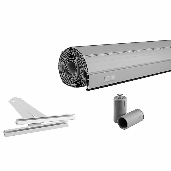 Schellenberg Rollladenpanzer Mini PVC 220 cm x 100 cm Grau günstig online kaufen