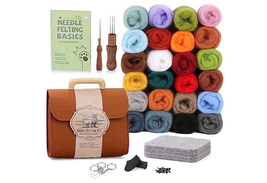 CLTYQ Kreativset Nadelfilzset in 24 Farben, Nadelfilzzubehör Mit Aufbewahru günstig online kaufen