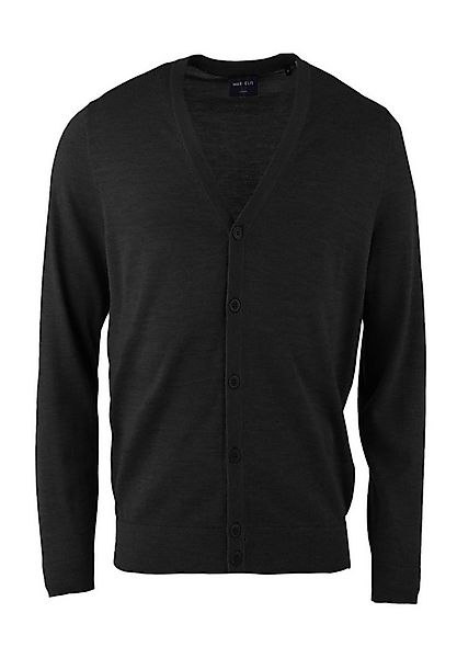 MARVELIS Strickjacke Cardigan - Merino - Casual Fit - Einfarbig - Schwarz ( günstig online kaufen