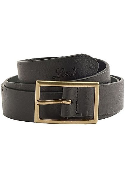 Levi's® Ledergürtel RECTANGLE BELT mit goldfarbener Schließe und Logoprägun günstig online kaufen