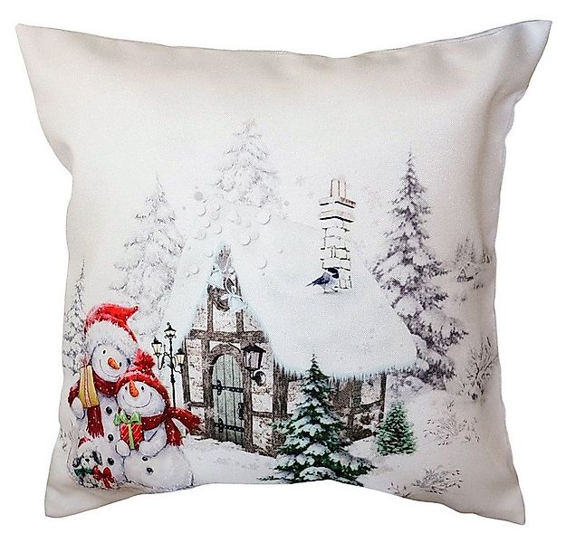 matches21 HOME & HOBBY Kissenbezüge Kissen-Bezug ROBINA Schneemänner Weihna günstig online kaufen