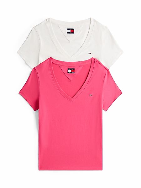 Tommy Jeans T-Shirt "TJW 2PACK V-NECK TEE" Packung, 2-er Pack, 2 Stk. mit L günstig online kaufen