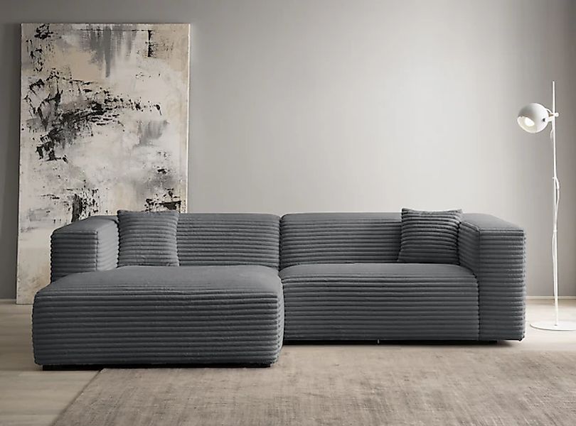 andas Ecksofa »BAKELS, L-Form in Cord oder Boucle-Stoff, moderne Couch«, wa günstig online kaufen